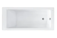 Акриловая ванна Roca Easy 170x80 см, пристенная, белая, с каркасом, со сливом-переливом