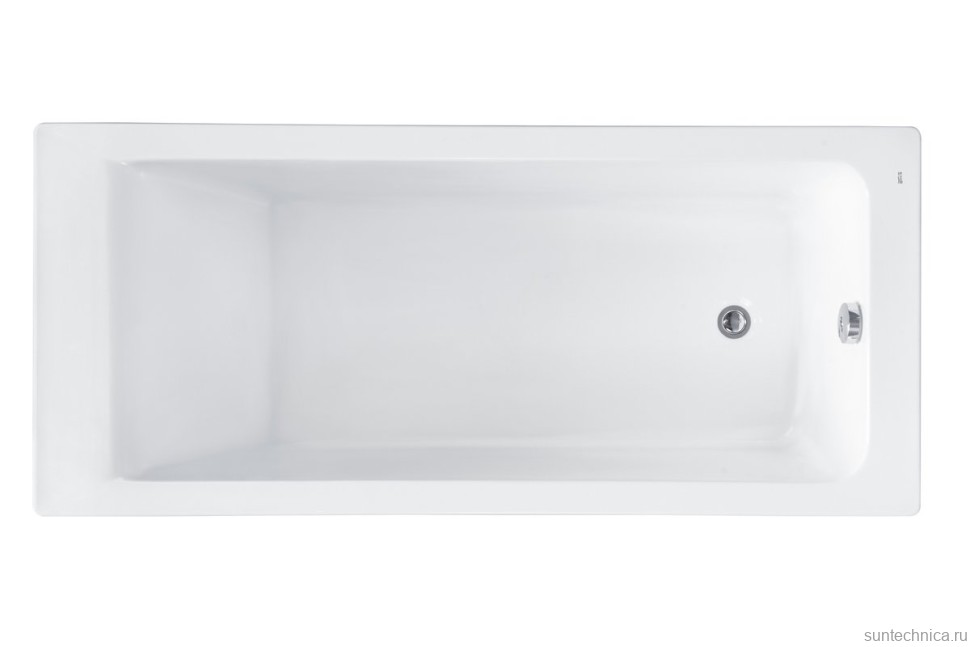 Акриловая ванна Roca Easy 170x80 см, пристенная, белая, с каркасом, со сливом-переливом