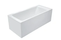 Акриловая ванна Roca Easy 170x80 см, пристенная, белая, с каркасом, со сливом-переливом