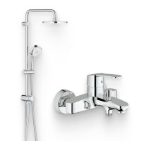 Душевой комплект Смеситель Grohe Eurostyle Cosmopolitan 33591002 + Стойка New Tempesta Cosmopolitan 27394002