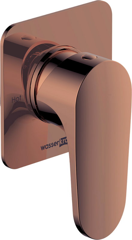 Встраиваемый смеситель для душа и ванны Wasserkraft Asphe A7751.287.289.290.292.291 С ВНУТРЕННЕЙ ЧАСТЬЮ, розовое золото
