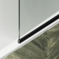 Шторка на ванну Maybahglass MGV-144-6у 64x140, профиль черный, стекло прозрачное
