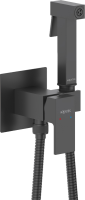 Гигиенический душ AQUATEK Либра AQ1022MB со смесителем, С ВНУТРЕННЕЙ ЧАСТЬЮ, матовый черный