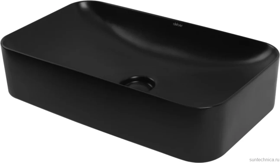 Накладная раковина Abber Rechteck AC2204MB матовая черная