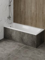 Акриловая ванна Teymi Helmi 170x70 см, пристенная, белая, с каркасом