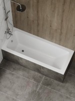 Акриловая ванна Teymi Helmi 170x70 см, пристенная, белая, с каркасом