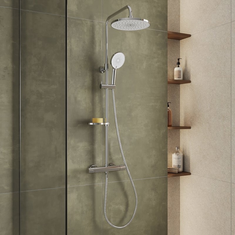 Душевая стойка Milardo Ideal Spa ILSSBTHM89 хром глянцевый