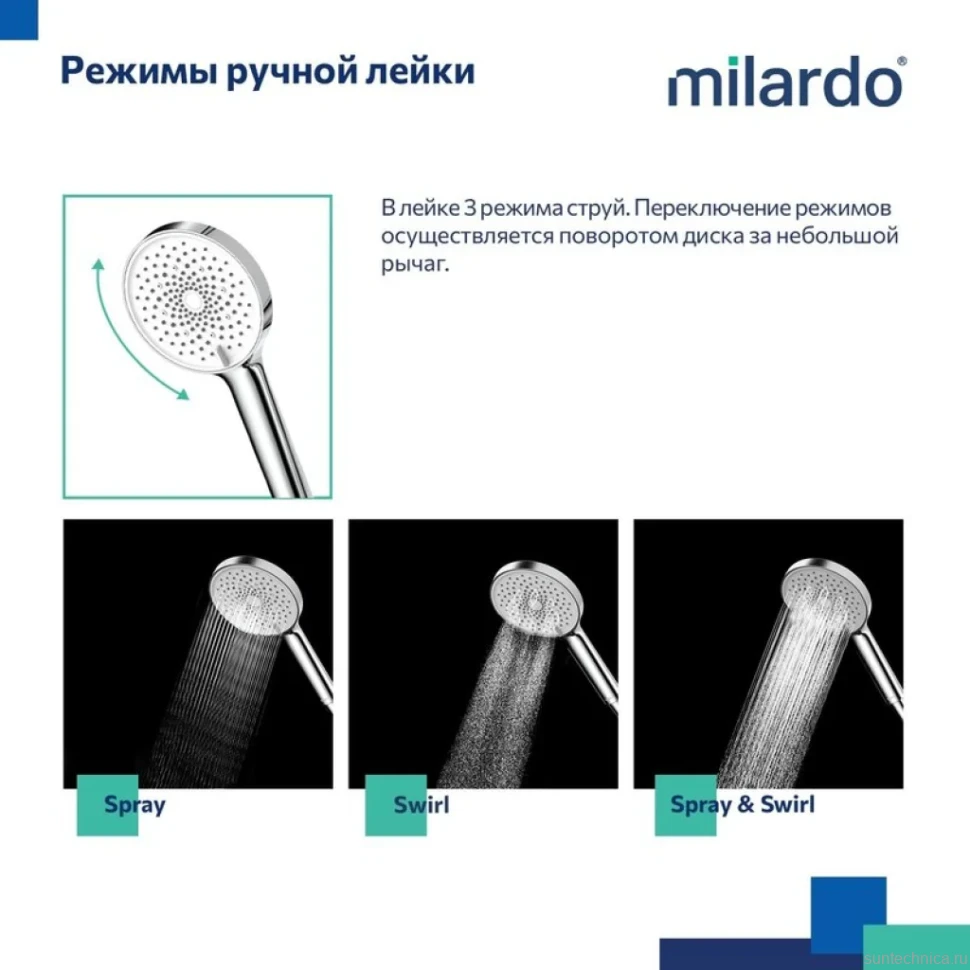 Душевая стойка Milardo Ideal Spa ILSSBTHM89 хром глянцевый
