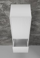 Шкаф пенал для ванной Style Line Стокгольм 36 подвесной, белый рифленый софт