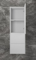 Шкаф пенал для ванной Style Line Стокгольм 36 подвесной, белый рифленый софт