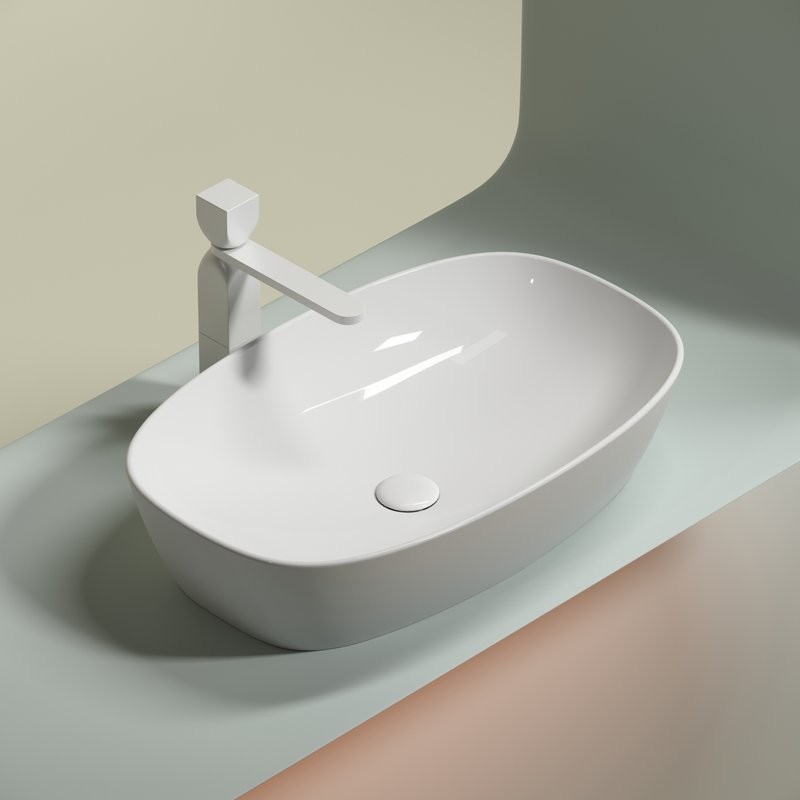 Накладная раковина Ceramicanova Element CN6049 белая глянцевая