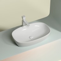 Накладная раковина Ceramicanova Element CN6049 белая глянцевая