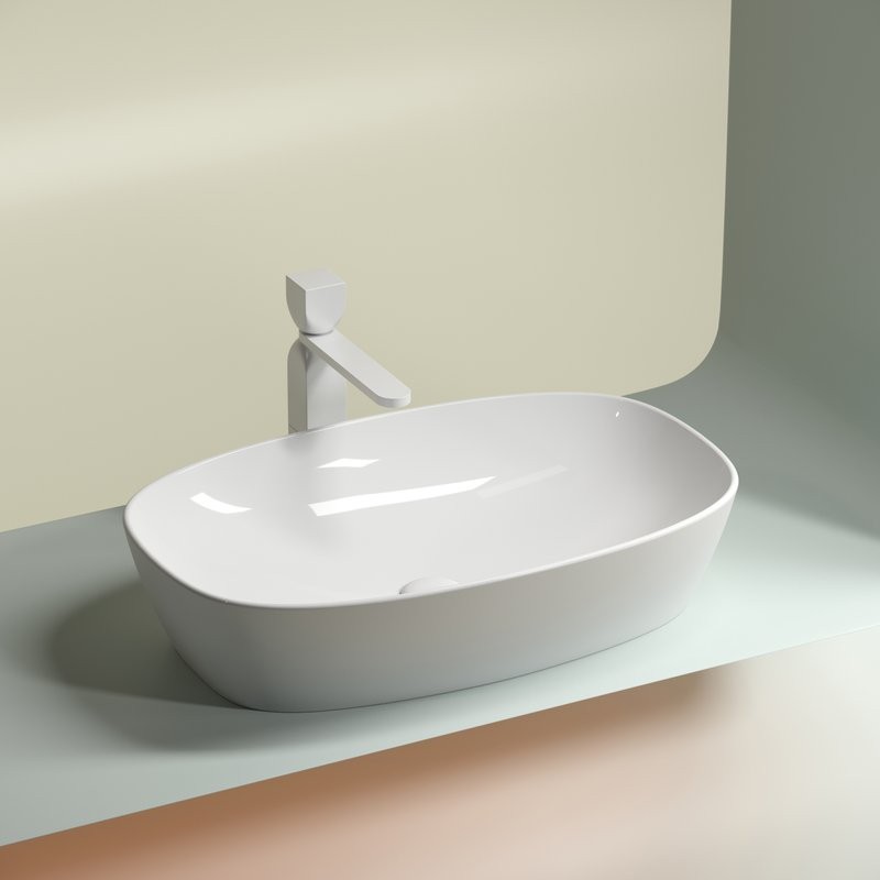 Накладная раковина Ceramicanova Element CN6049 белая глянцевая