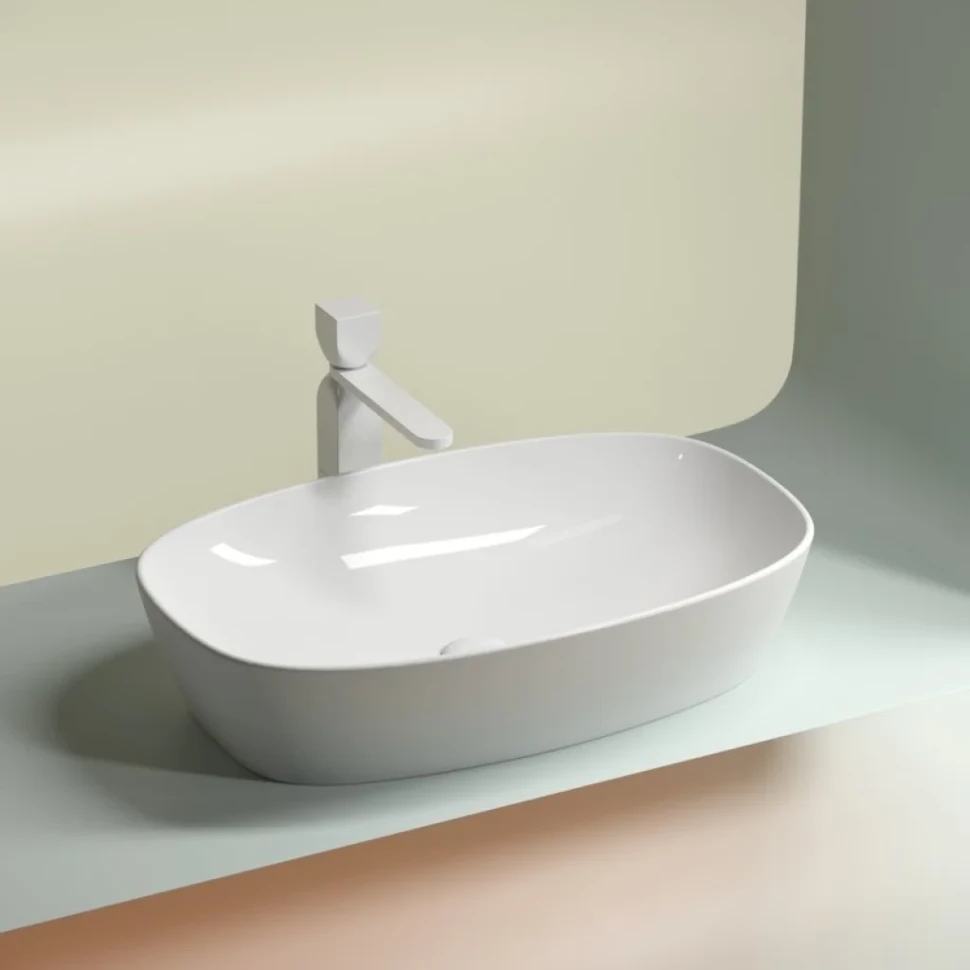 Накладная раковина Ceramicanova Element CN6049 белая глянцевая