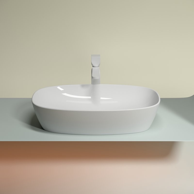 Накладная раковина Ceramicanova Element CN6049 белая глянцевая