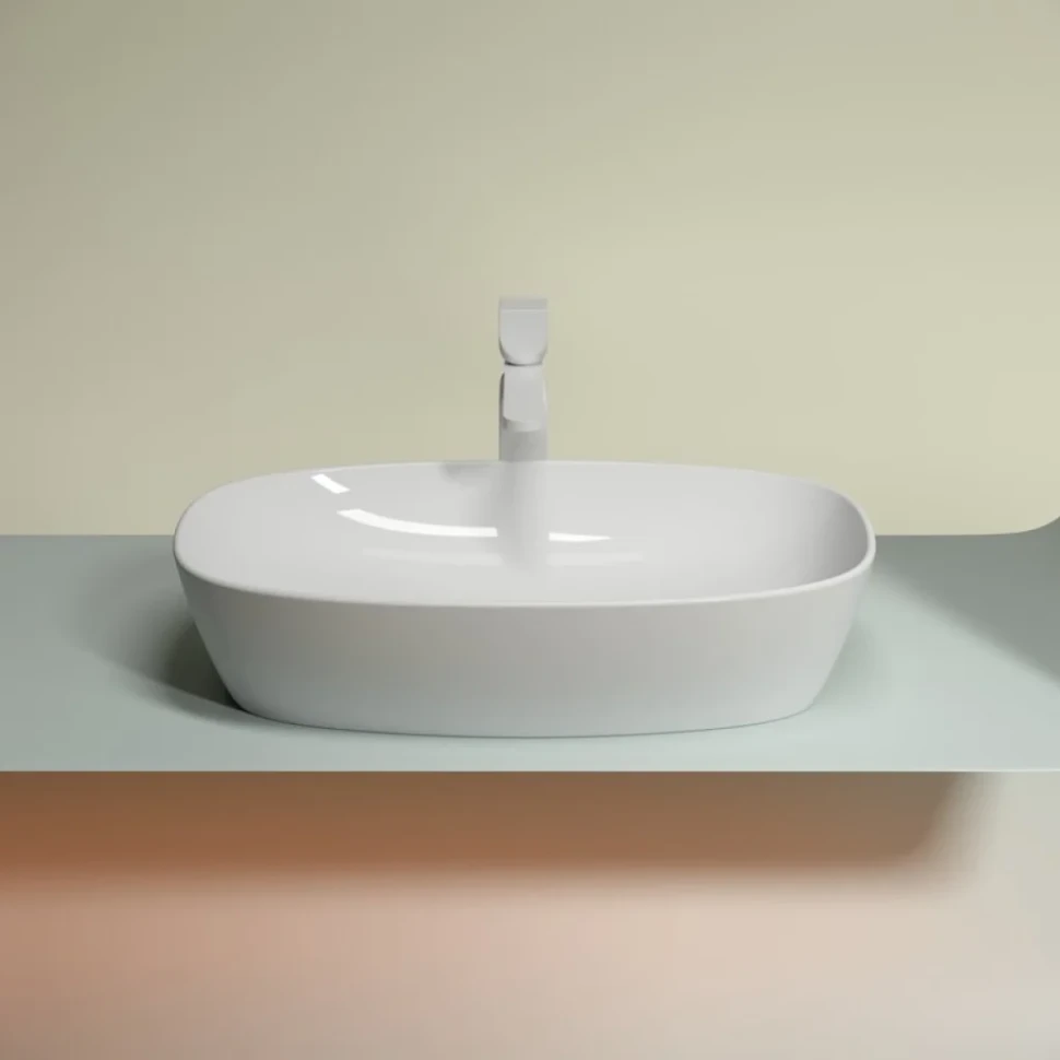 Накладная раковина Ceramicanova Element CN6049 белая глянцевая