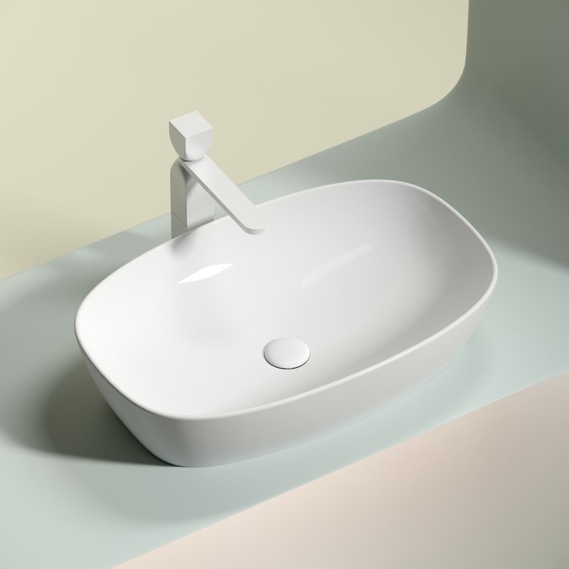 Накладная раковина Ceramicanova Element CN6049 белая глянцевая