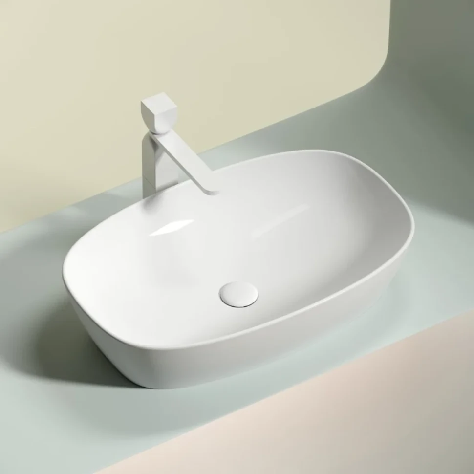 Накладная раковина Ceramicanova Element CN6049 белая глянцевая