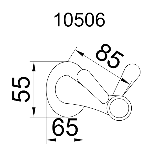 Крючок Boheme Chiaro 10506 глянцевое золото, на шурупах