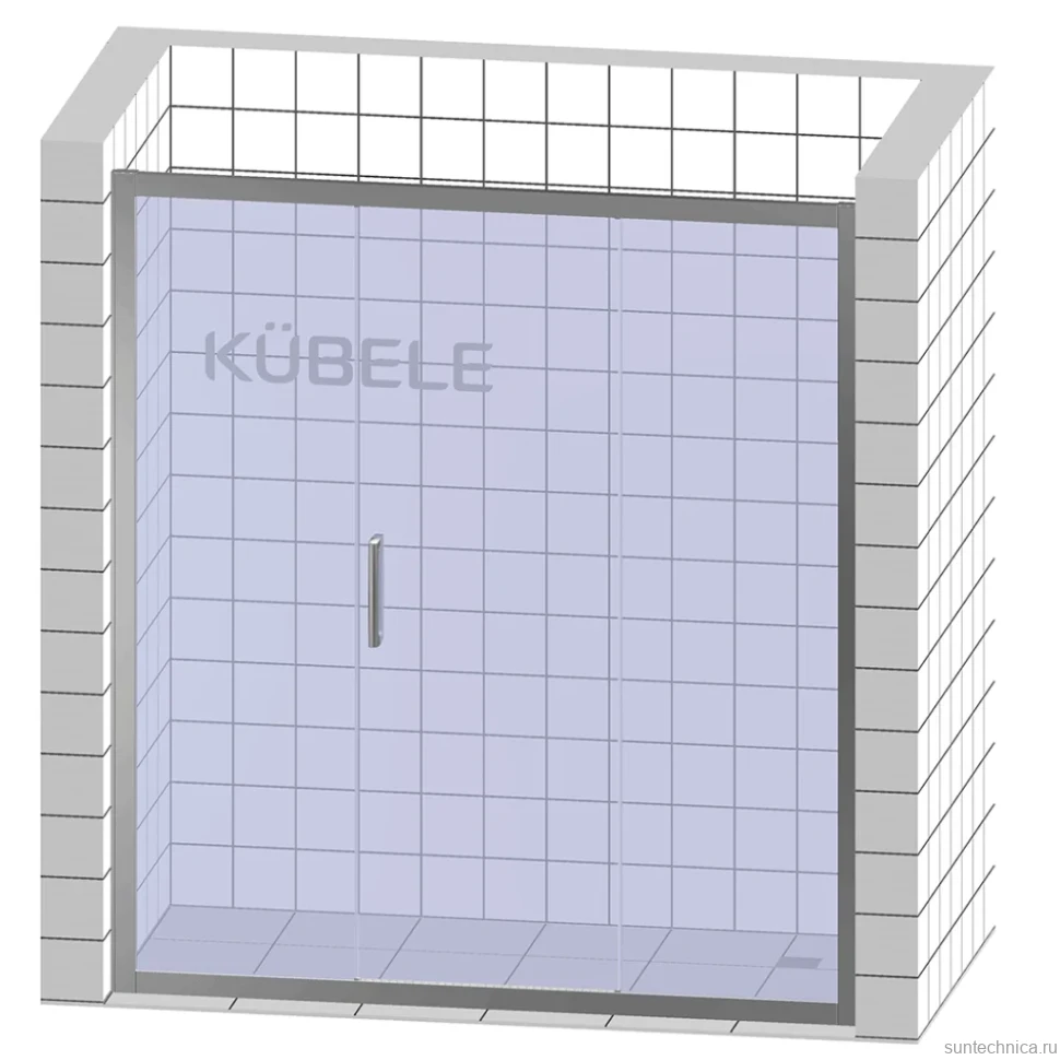 Душевая дверь в нишу Kubele DE019 D3-CLN-CH 160 см, профиль хром