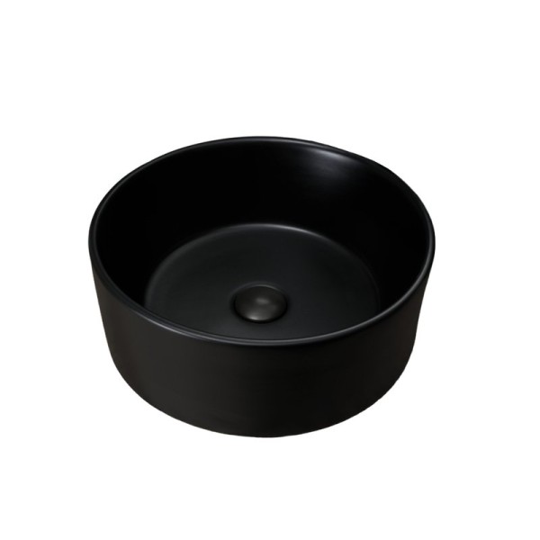 Накладная раковина GID Esfera Bm9011 40 матовая черная, круглая, фаянс
