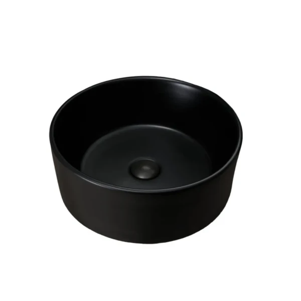 Накладная раковина GID Esfera Bm9011 40 матовая черная, круглая, фаянс
