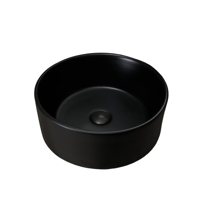 Накладная раковина GID Esfera Bm9011 40 матовая черная, круглая, фаянс