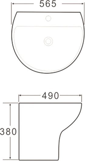 Раковина SantiLine SL-4020 белая