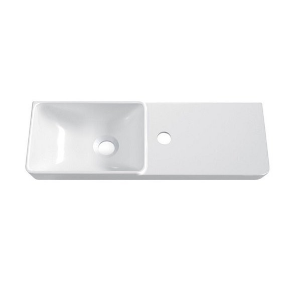 Тумба с раковиной Belux Даллас 60 L напольная, белая глянцевая