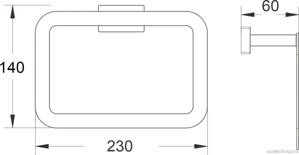 Держатель для полотенец Shevanik SG5606 хром, кольцо