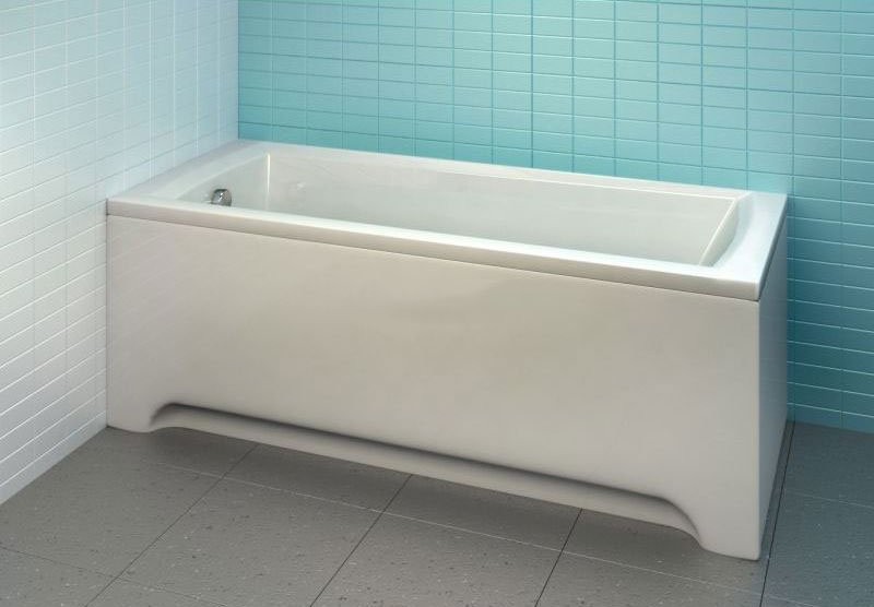 Акриловая ванна Ravak Domino Plus  5В1 70508015 170x75 см, встраиваемая, белая, с каркасом, с экраном, со сливом-переливом