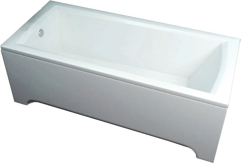 Акриловая ванна Ravak Domino Plus  5В1 70508015 170x75 см, встраиваемая, белая, с каркасом, с экраном, со сливом-переливом