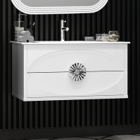 Тумба с раковиной Opadiris Ибица 90 подвесная, фурнитура хром