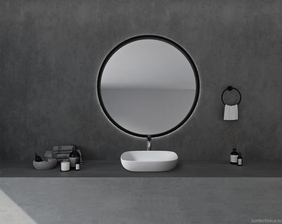 Накладная раковина Abber Stein AS2620 60 матовая белая, прямоугольная, искусственный камень