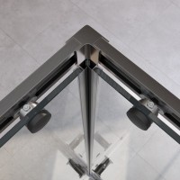 Душевой уголок Cezares Relax RELAX-304-A-2-90-C-GM 90x90, профиль оружейная сталь
