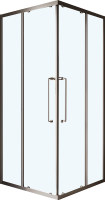 Душевой уголок Cezares Relax RELAX-304-A-2-90-C-GM 90x90, профиль оружейная сталь
