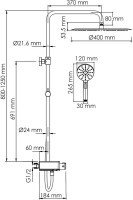 Душевая стойка Wasserkraft Aller A113.117.127.CH Thermo с термостатом, хром