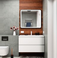 Тумба под раковину Art&Max Bianchi 90, подвесная, белый матовый