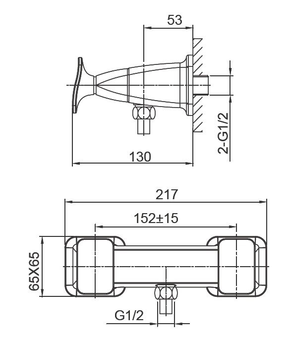 Смеситель для душа Wonzon & Woghand Shakespeare WW-654101-DG темное золото