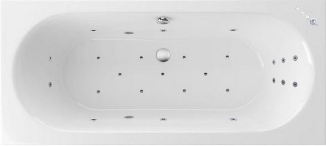 Акриловая ванна Excellent Oceana Slim WAEX.OCE17S.ULTRA 170x75 см, встраиваемая, с гидромассажем, белая, с каркасом, со сливом-переливом