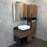Зеркало Comforty Штутгарт 75, дуб тёмно-коричневый
