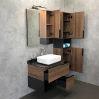 Зеркало Comforty Штутгарт 75, дуб тёмно-коричневый