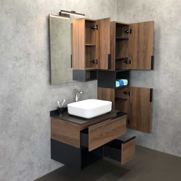 Зеркало Comforty Штутгарт 75, дуб тёмно-коричневый
