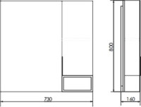 Зеркало Comforty Штутгарт 75, дуб тёмно-коричневый