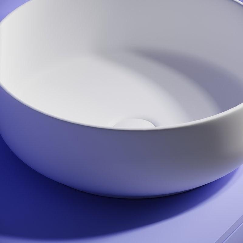 Накладная раковина Ceramicanova Taycan CN12003MW 37х37 матовая белая