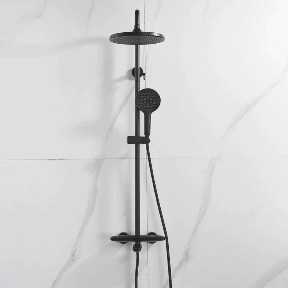 Душевая стойка Rose R3936H черная