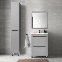Тумба под раковину Style Line Бергамо Мини 60 Люкс Plus напольная, антискрейтч серая