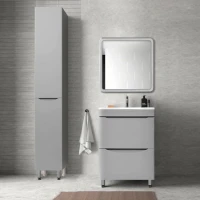 Тумба под раковину Style Line Бергамо Мини 60 Люкс Plus напольная, антискрейтч серая