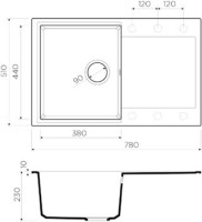 Комплект Мойка Omoikiri Daisen 78-BL черная + Смеситель Blanco Candor-S 523121