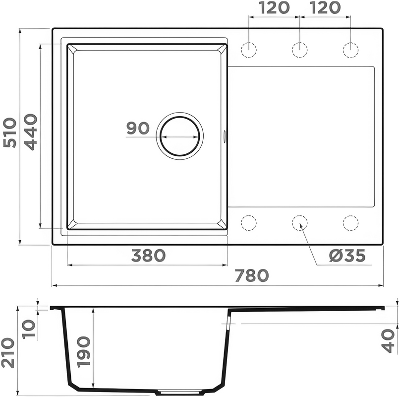 Комплект Мойка Omoikiri Daisen 78-BL черная + Смеситель Blanco Candor-S 523121